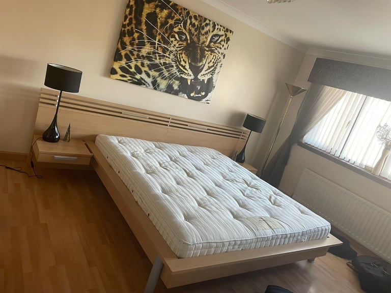 image for King size bed and mattress for sale 