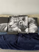 Canvas tiger picture in 4 sections 