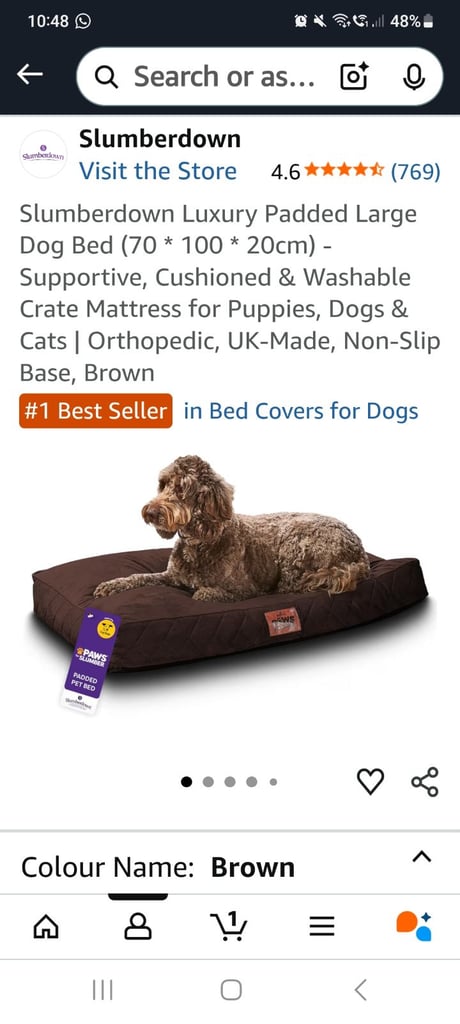 Slumberdown dog bed and spare cover