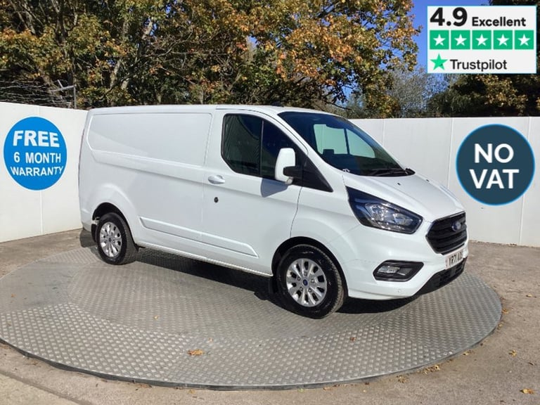 2021 Ford Transit Custom 300 EcoBlue Limited SWB L/R A/C Euro 6 ** NO VAT** SWB Panel Van Diesel ...