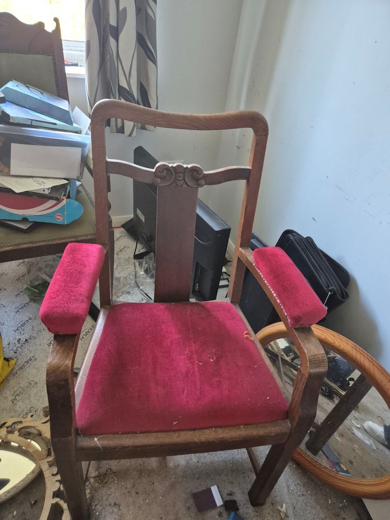 image for Pair oak chairs