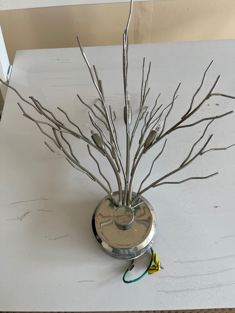 Chrome branch style wall light