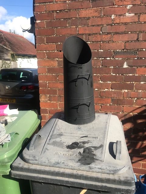 Black  Metal Coal Scuttle 