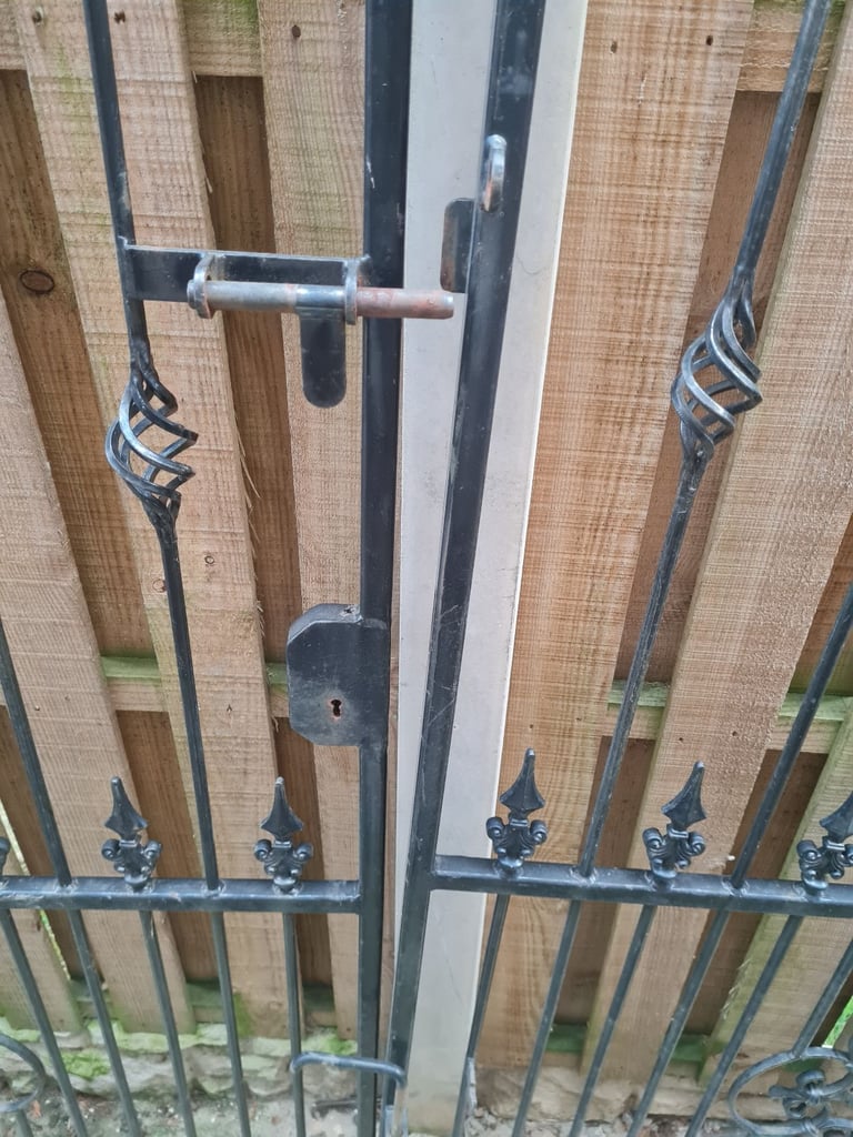 Very heavy set of iron driveway gates 