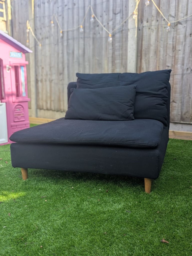 IKEA Soderhamn sofa (2 modules!) w. black Bemz covers £290 (original price £1,500!)