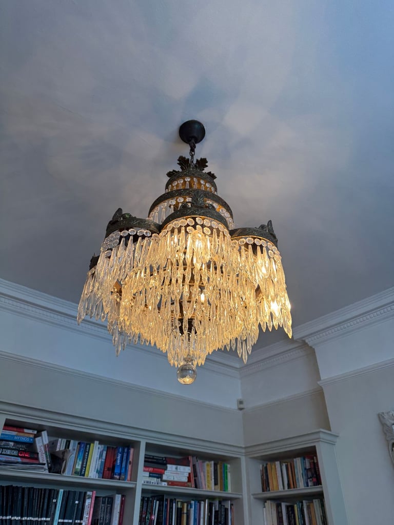 Matching pair of antique chandeliers 