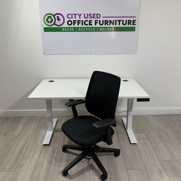 Used Office Furniture! ♻️ Pro Electric Sit-Stand Desk, Dual Motor, Memory Settings🚚