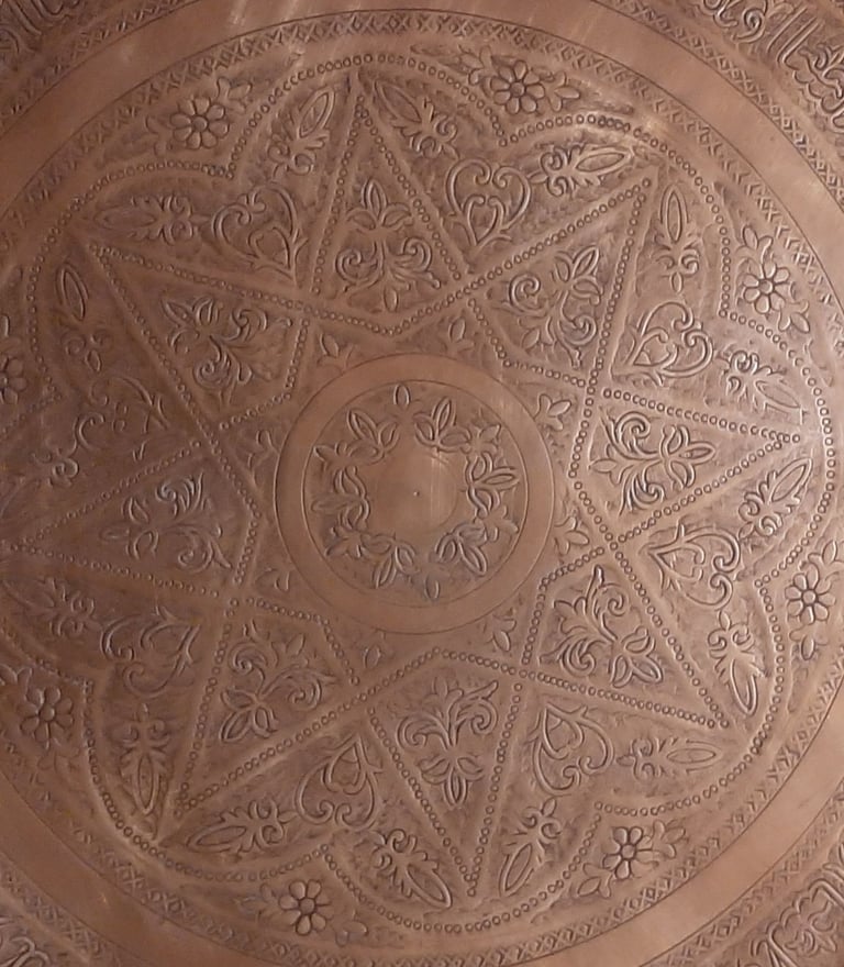 Asian or middle eastern brass table top