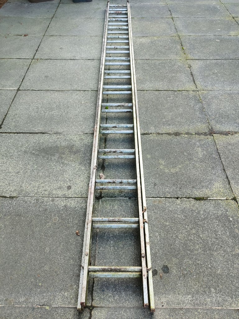 13ft aluminium double extension ladder 