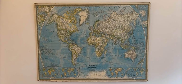 image for 1985 vintage world map