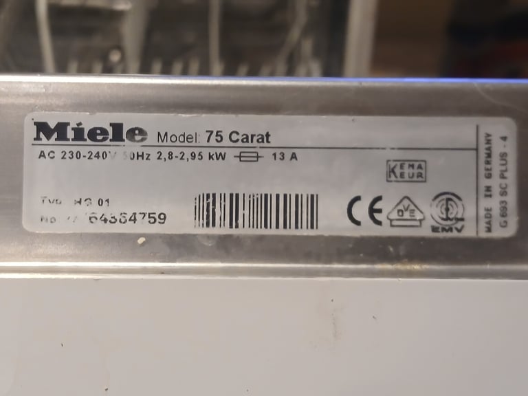 Miele full size dishwasher 