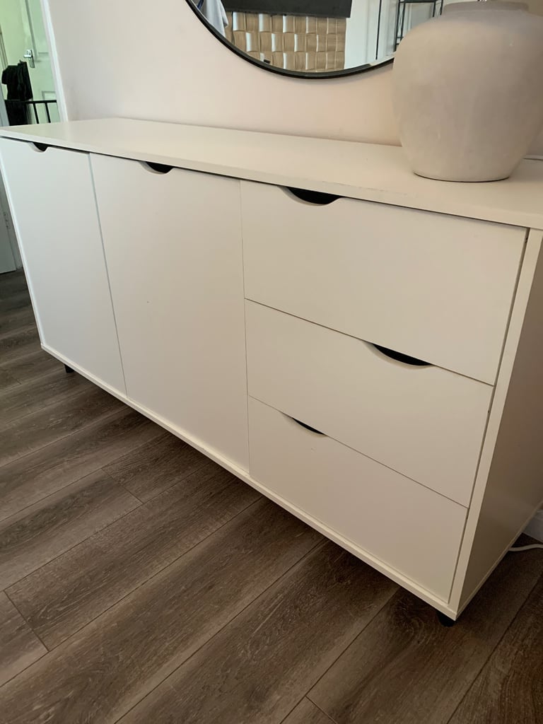 Large white wooden sideboard 