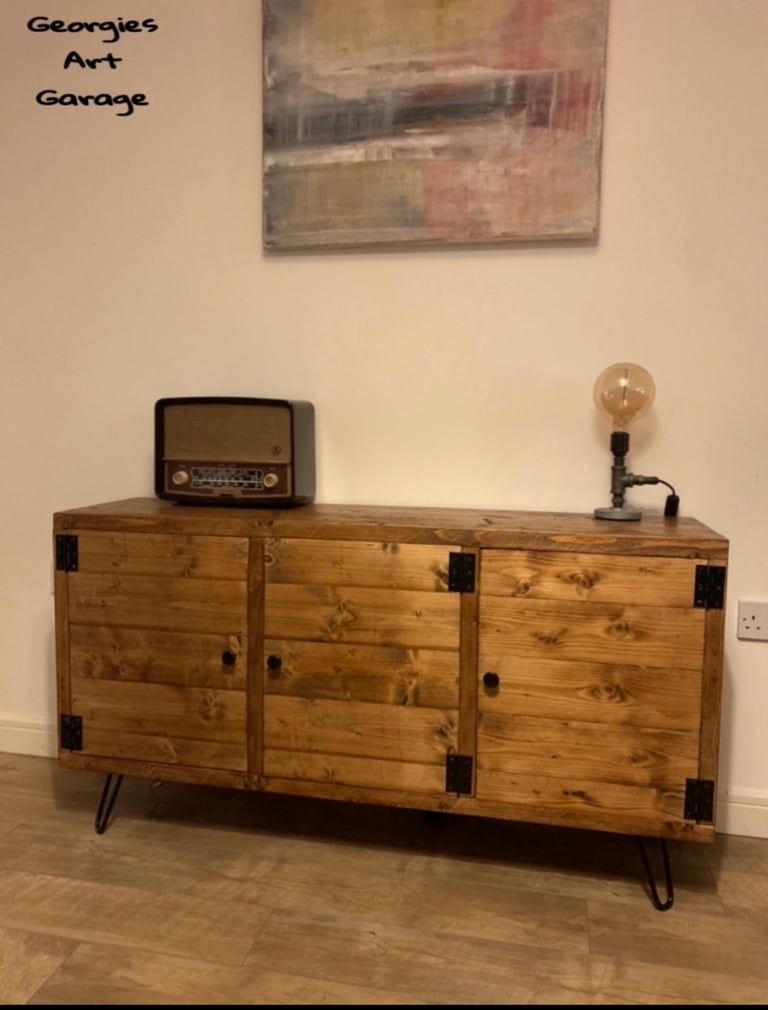 image for Selection of my reclaimed wood industrial style tv cabinets/sideboards