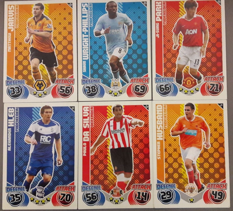 image for Topps Match Attax Premier League Football Trading Cards x 6 – post or collect