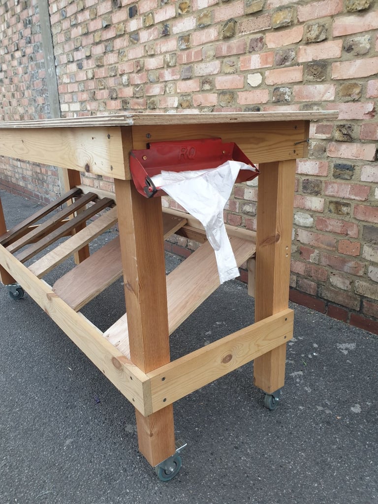 Shop Market Wooden Workbench Fruit Vegetables Trolley Display Unit Counter Top bar CARBOOT STAND