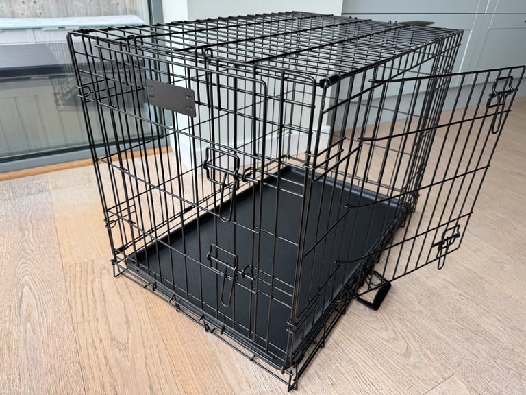 Dog cage metal crate medium folding