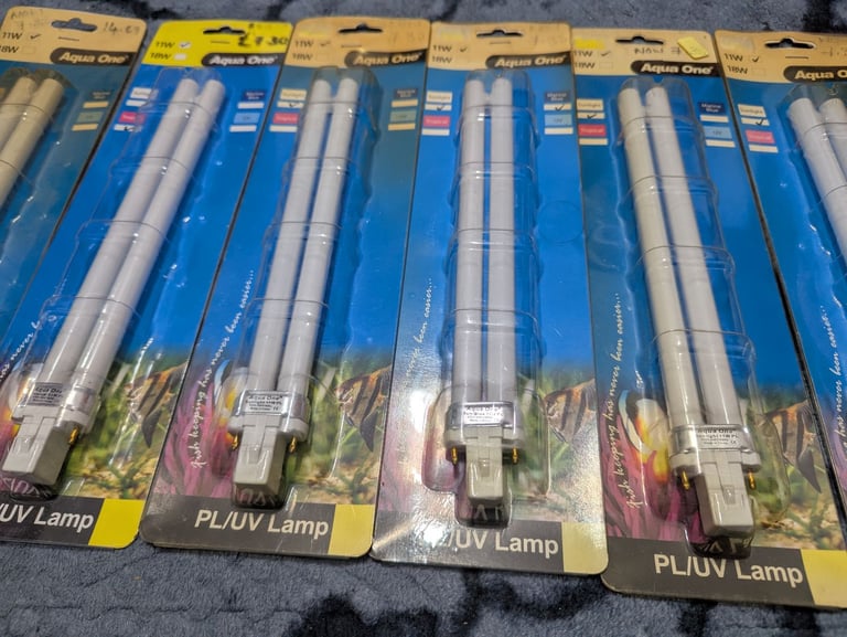 Aquarium light aqua one PL/UV 11w/18w/24w lamp, 2/4 pin fittings 