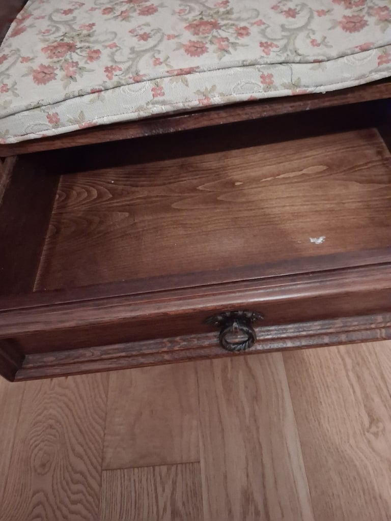 Vintage solid wood telephone seat