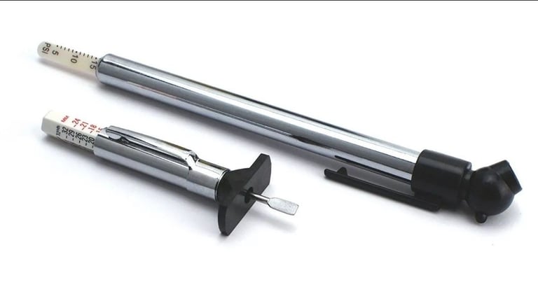 image for Tyre Safety Kit - Tyre Depth Gauge + Tyre Pressure Gauge