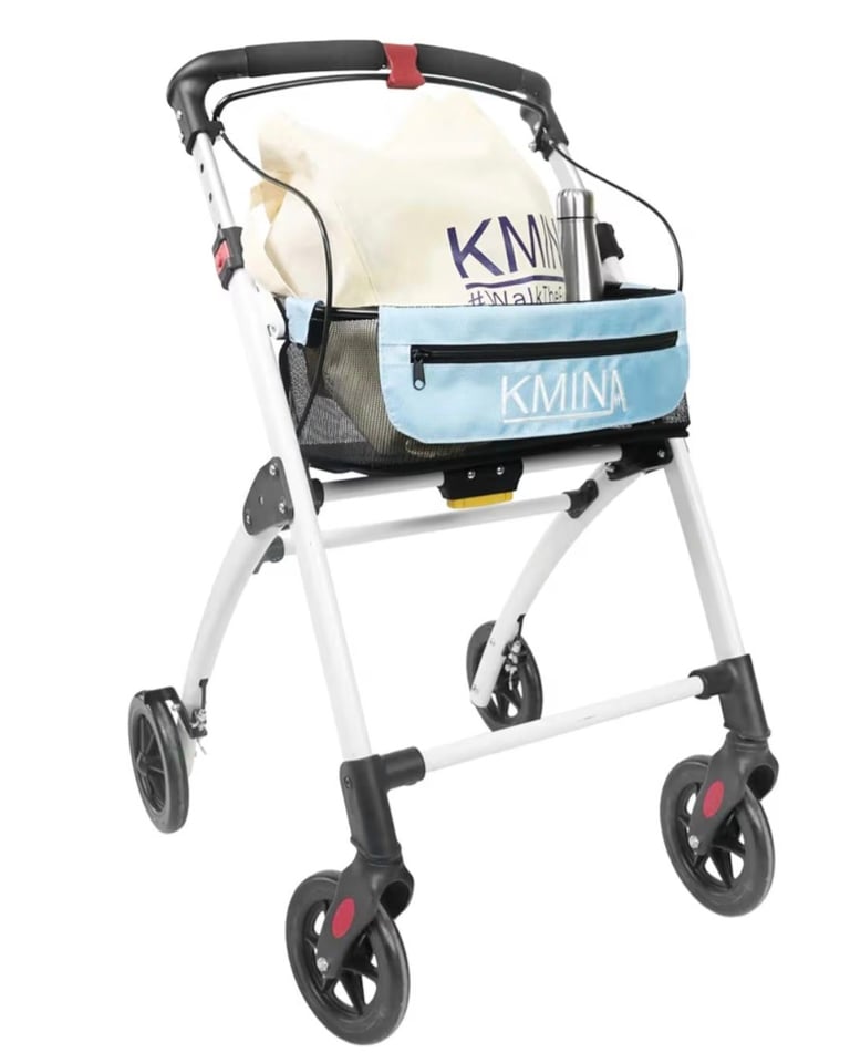 image for KMINA Narrow Walker with Tray, Lightweight, Basket and Brakes.RRP £ 179