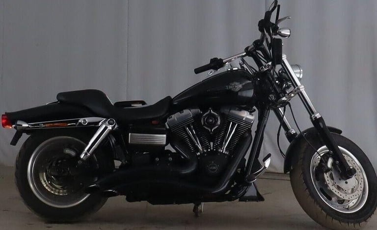 2014 14 HARLEY DAVIDSON FAT BOB FXDF [Phone number removed]DYNA BLACK CUSTOM CHOPPER