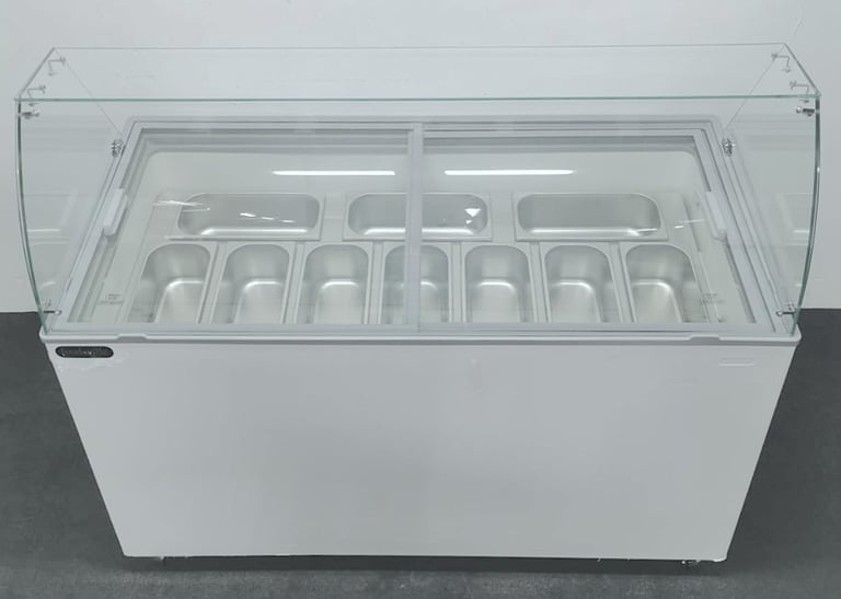NEW Foodsville Lite 10-Scoop Hard Ice Cream Display, With Pans - PAY OVER 6 MONTHS OR 15% OFF!