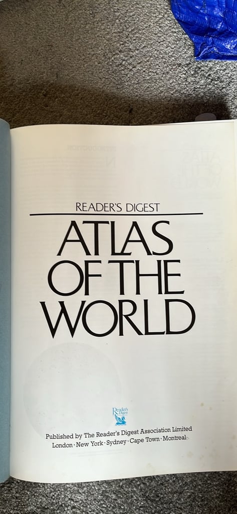 Readers digest atlas of the world