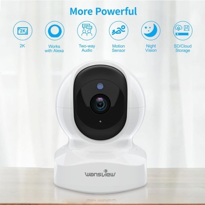 Security Indoor Pet Camera WiFi CCTV Security Baby Monitor,  Alert Night Vision SD Storage 