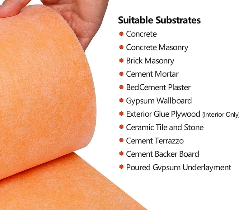 Waterproof membrane under tile