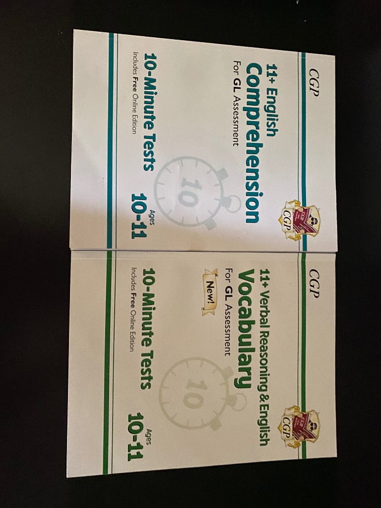 11+ CGP books & Test assessments - GL board