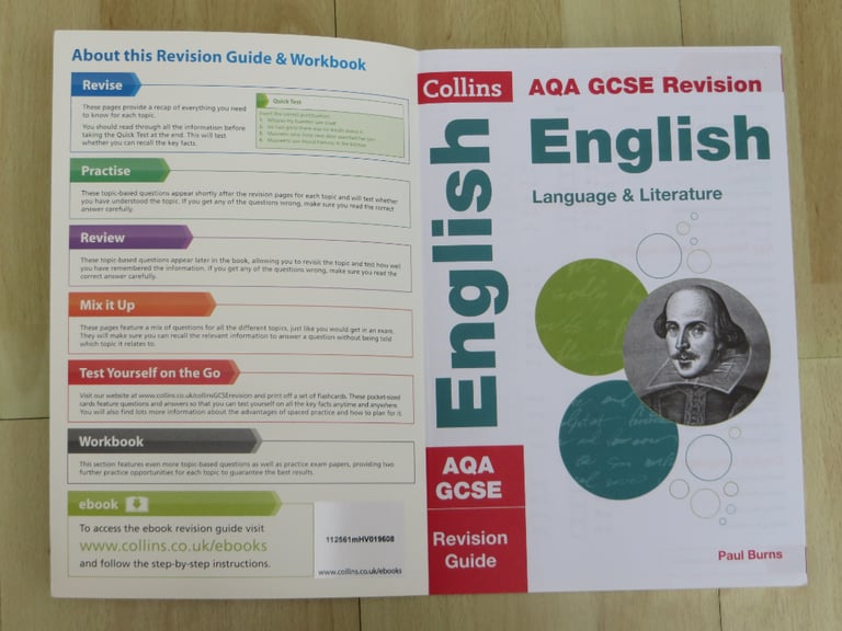 Collins AQA GCSE English Lang/Lit Revision/Practice IMMACULATE CONDITION