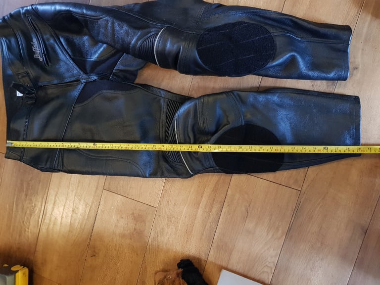 Mens motorcycle leather trousers buffalo