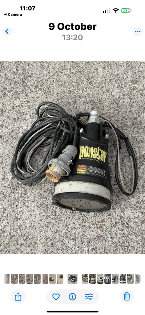 PONDSTAR. WATER PUMP,DELIVERY POSSIBLE GLASGOW TO PERTHSHIRE AREA FOR A FEE.