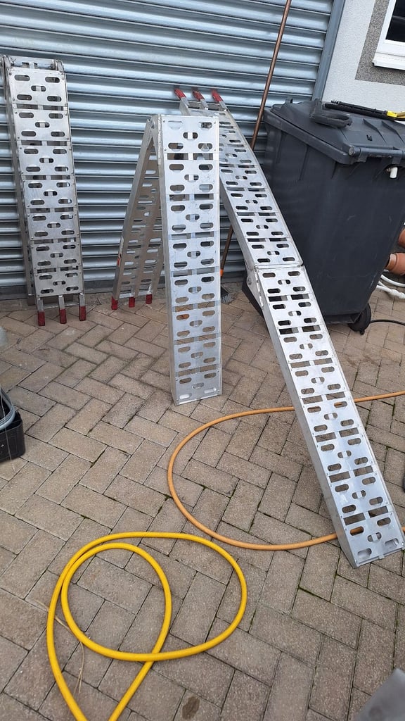 Folding ramp ramps heavy duty aluminium light weigth, 340kg 750lb 