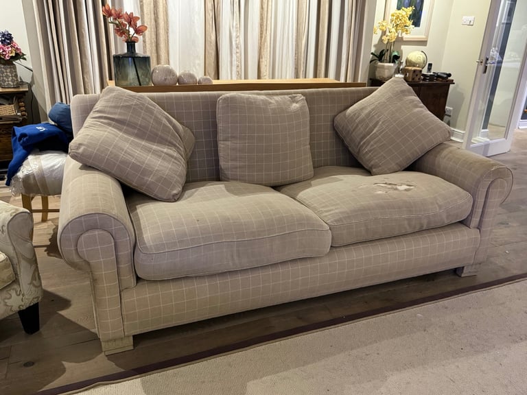Two 3-seater sofas
