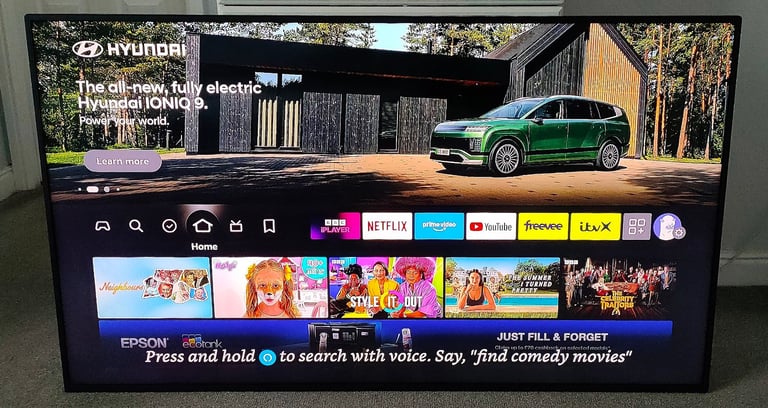 65" GVISION WALL MOUNT FULL HD SCREEN SLIM LED+FIRESTICK LOADS OF APPS RC NEW WALL BRACKETS