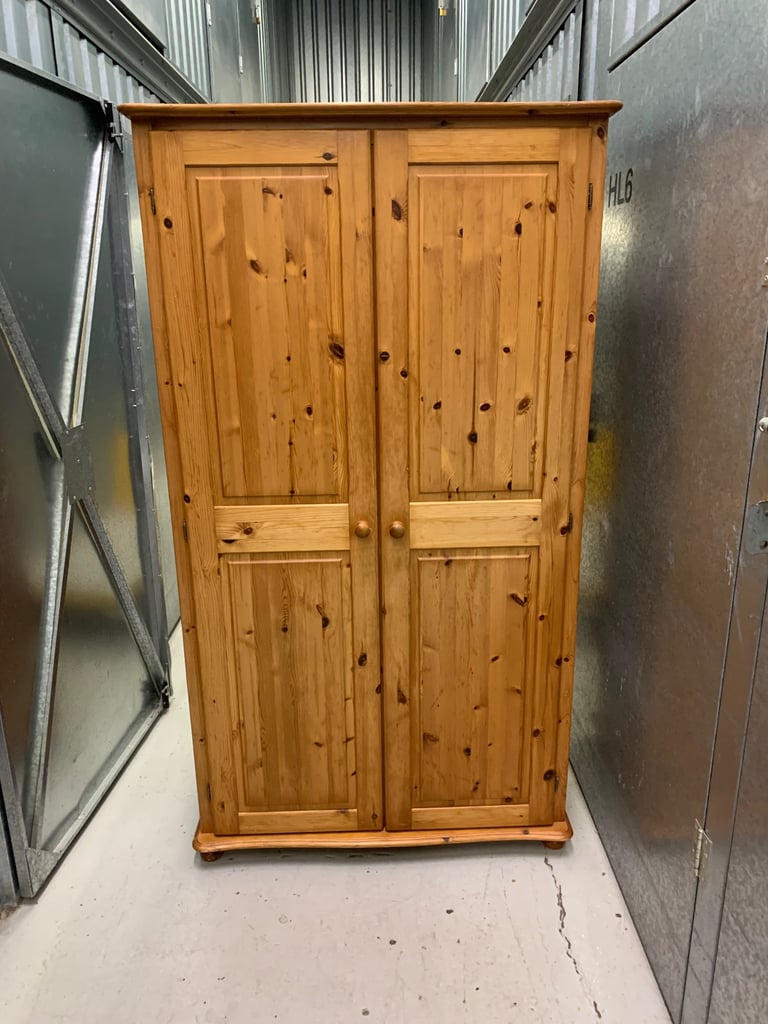 image for FREE LOCAL DELIVERY double pine wardrobe 