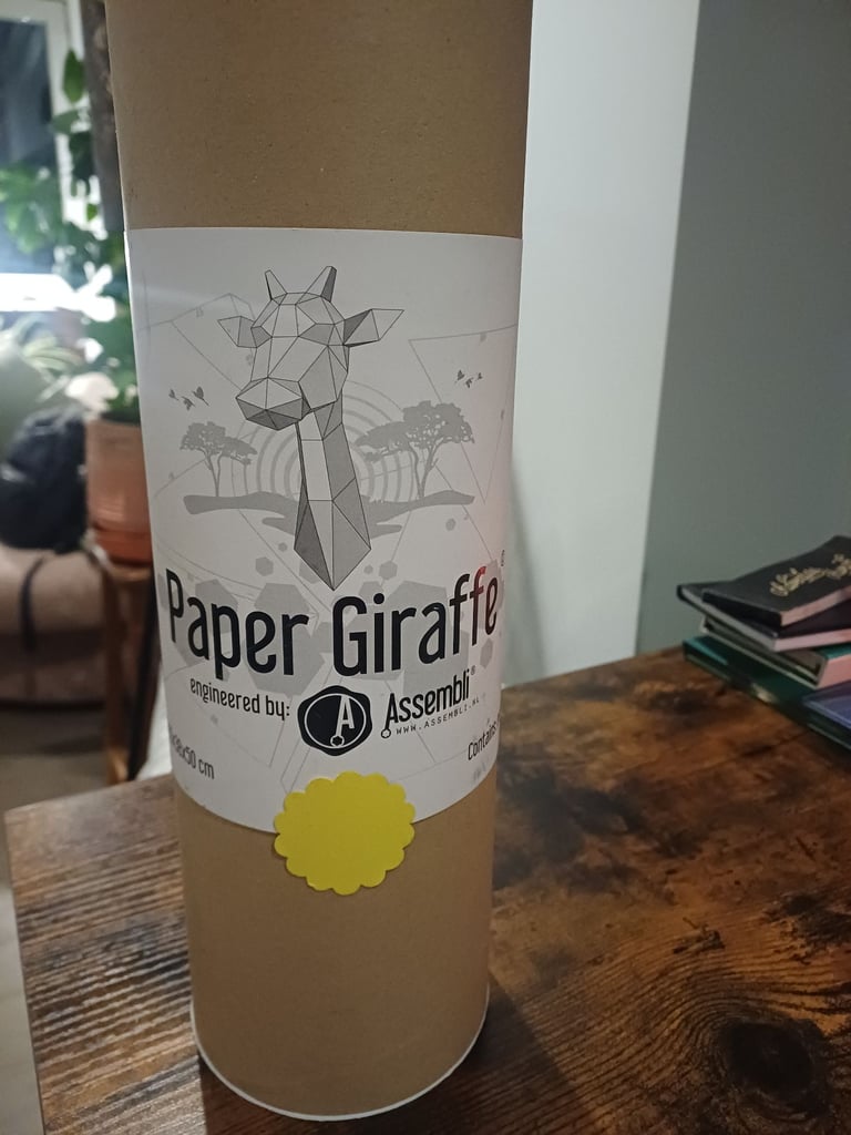 Assembli Paper Giraffe 3D Papercraft Kit – Brand New (RRP £30)