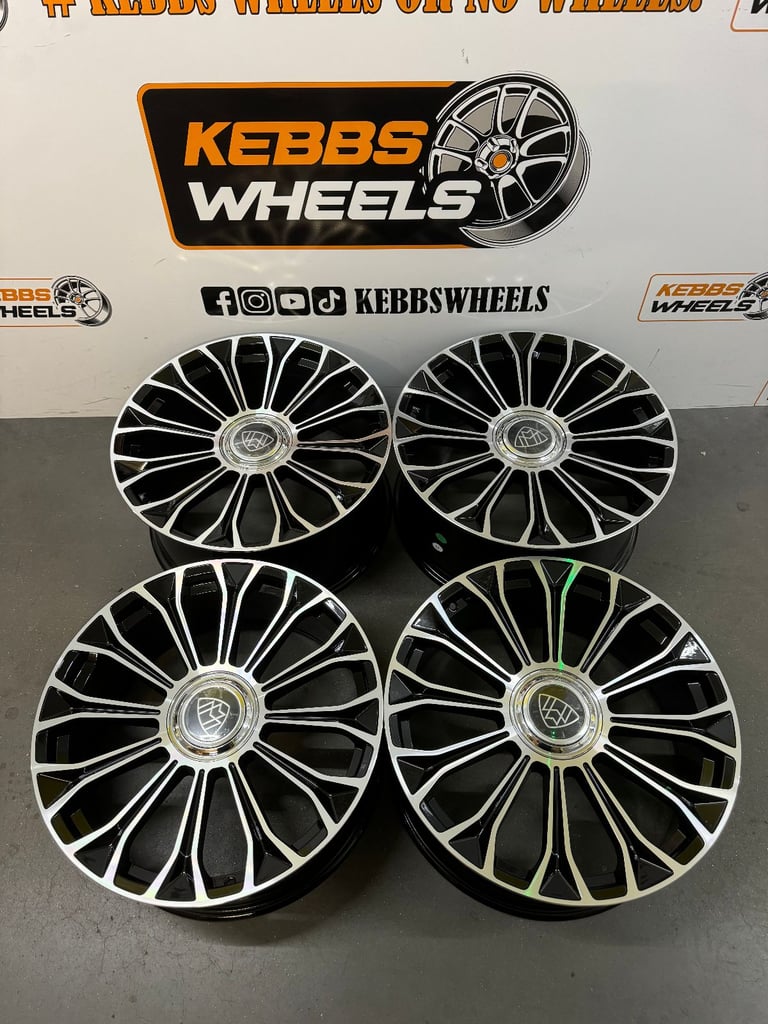 20" 2022 MAYBACH SPOKES MERCEDES STYLE ALLOY WHEELS C CLASS E CLASS S CLASS 