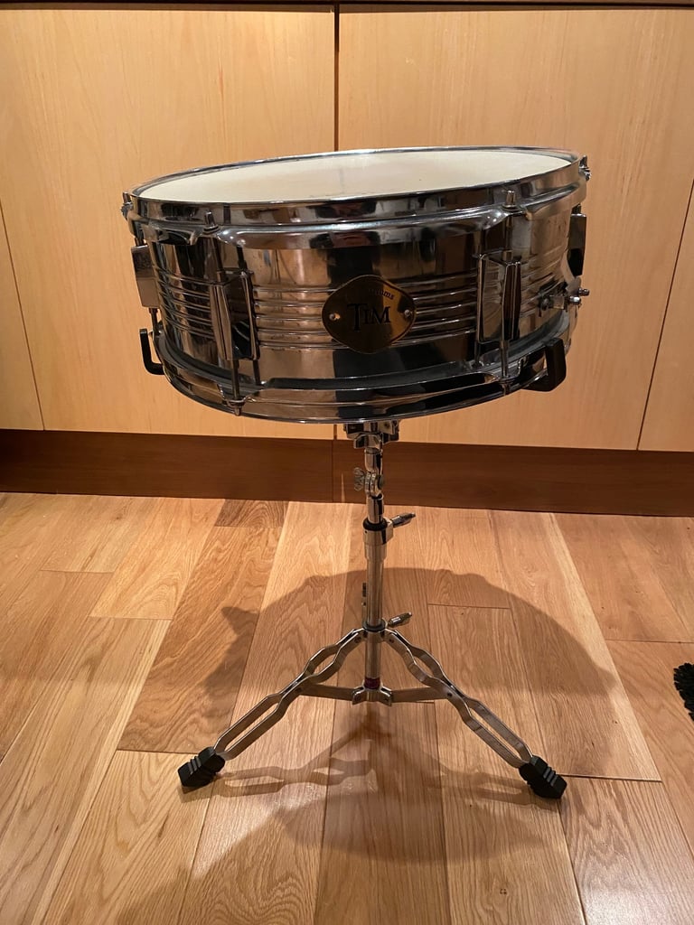 image for 14x5” Stagg Tim Snare Drum. 14” + Stand Chrome Finish.