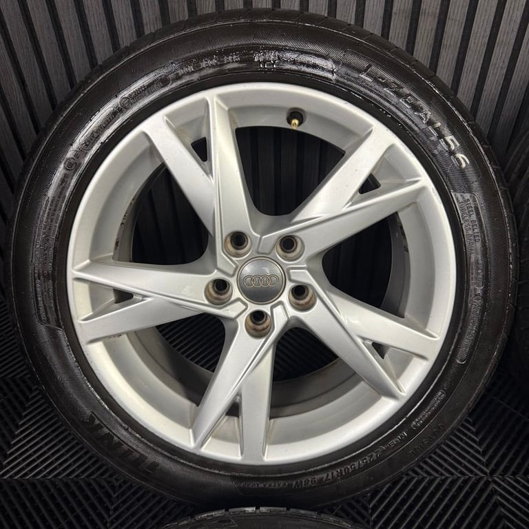17'' GENUINE AUDI A4 SILVER Y SPOKE B8 B9 ALLOY WHEELS ALLOYS TYRES