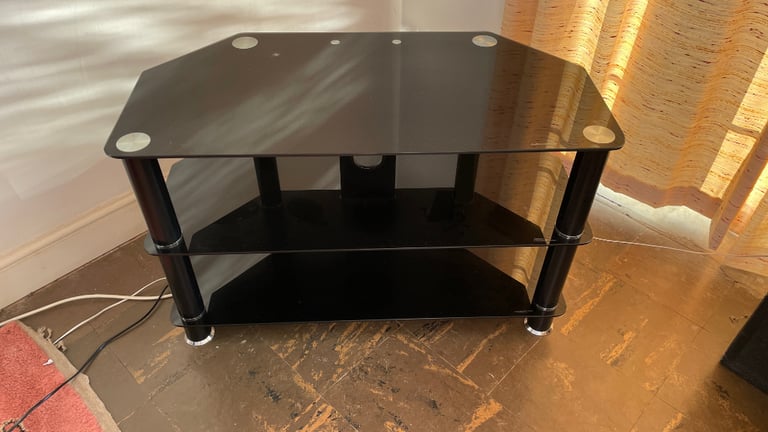 Nearly New Hardly Used Glass TV Stand / Corner Unit