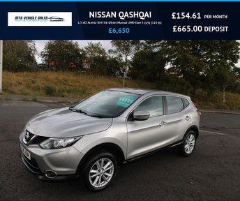 NISSAN QASHQAI 1.5 DCi ACENTA 2015,Bluetoorth,Cruise Control,74mpg,£20 Road Tax,F.S.H