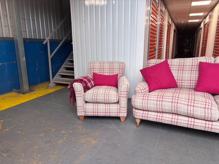 Laura Ashley large 3 seater sofa and chair ! Immaculate condition!