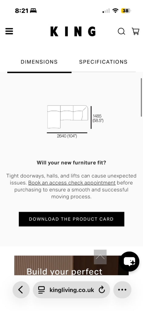 Designer King Living Sofa (L-Shape, Beige, Perfect Condition)