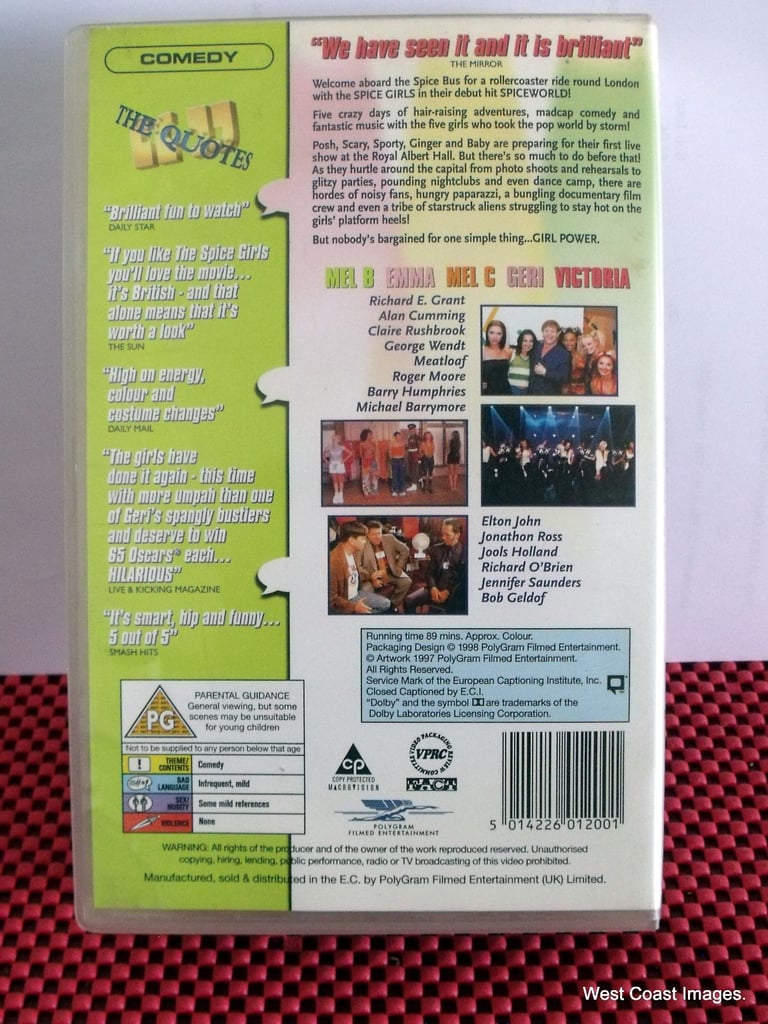 Spiceworld The Movie VHS (PG).