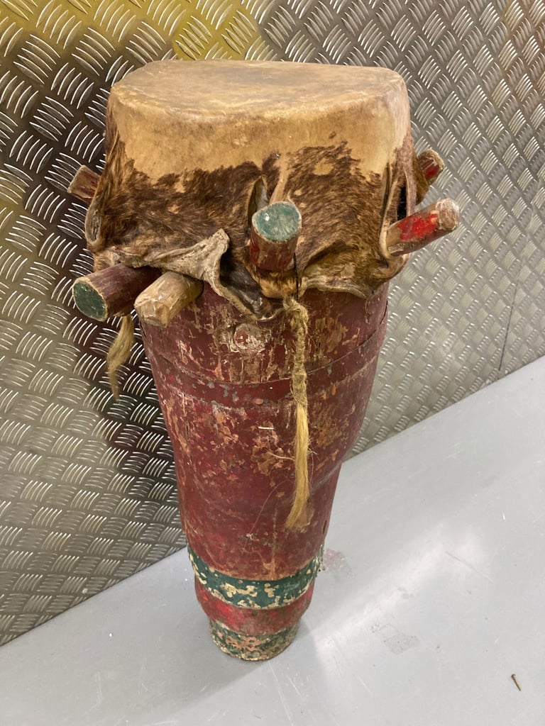 image for Large Tribal drum bongo drum 