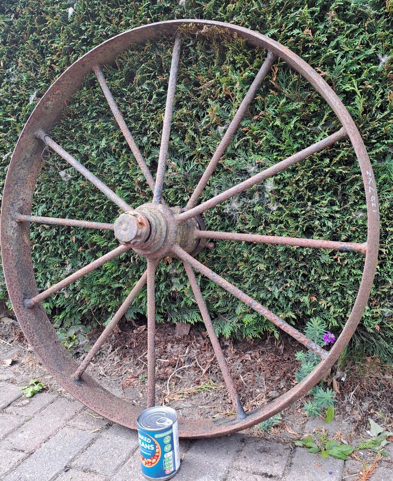 image for Large heavy vintage iron wheel 