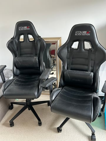 Two Office/Gaming chair Atom RS black edition | in Newcastle, Tyne and Wear  | Gumtree