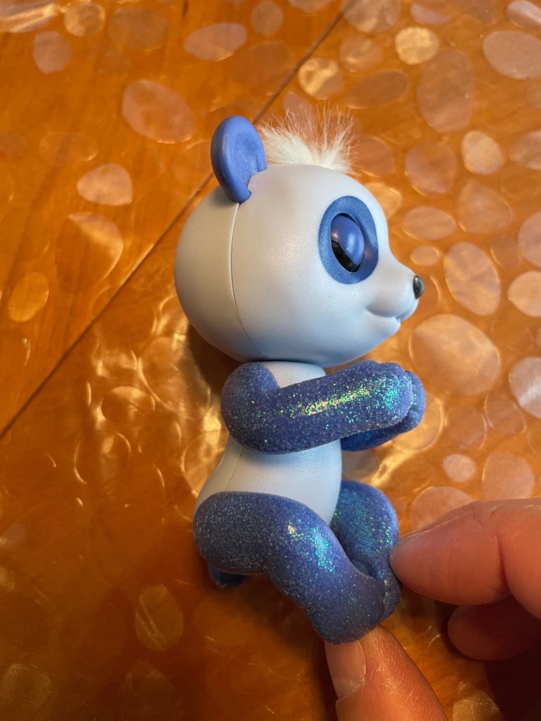 Fingerling Purple Glitter Panda White Hair, WowWee USED 2017 Tested Working